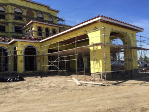 Multi-family residential project during framing and rough electrical